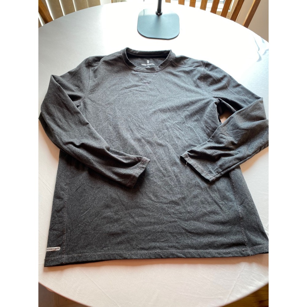 Free Country Micro-Tech Mens Long Sleeve Shirt Deep Charcoal Large 7WM9A4795S